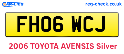 FH06WCJ are the vehicle registration plates.