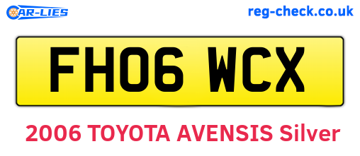 FH06WCX are the vehicle registration plates.