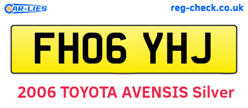 FH06YHJ are the vehicle registration plates.