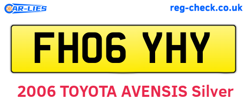 FH06YHY are the vehicle registration plates.