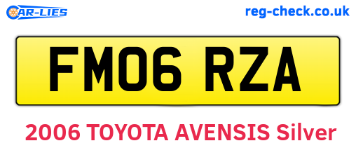 FM06RZA are the vehicle registration plates.