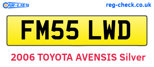 FM55LWD are the vehicle registration plates.