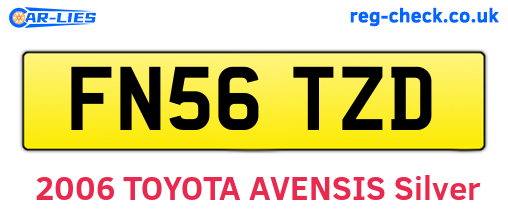 FN56TZD are the vehicle registration plates.