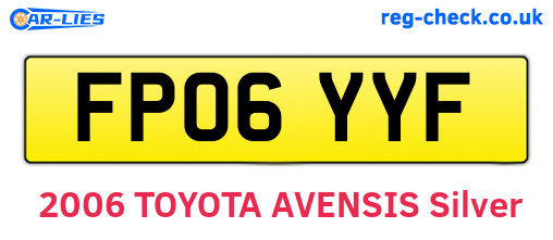 FP06YYF are the vehicle registration plates.