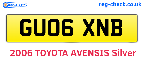 GU06XNB are the vehicle registration plates.