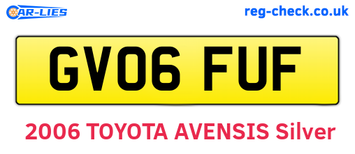 GV06FUF are the vehicle registration plates.