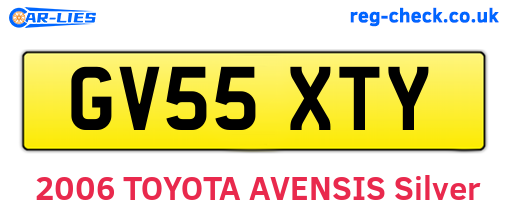 GV55XTY are the vehicle registration plates.