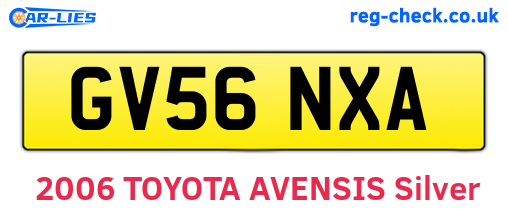 GV56NXA are the vehicle registration plates.
