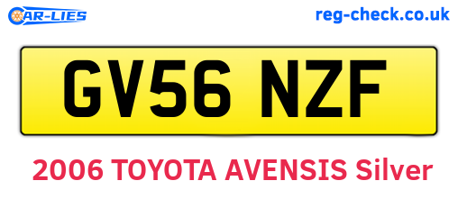 GV56NZF are the vehicle registration plates.