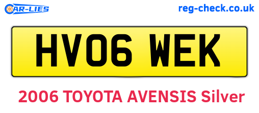 HV06WEK are the vehicle registration plates.