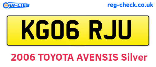 KG06RJU are the vehicle registration plates.