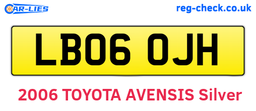 LB06OJH are the vehicle registration plates.