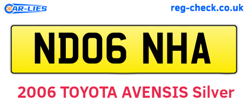 ND06NHA are the vehicle registration plates.