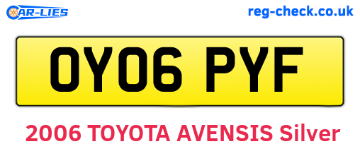 OY06PYF are the vehicle registration plates.