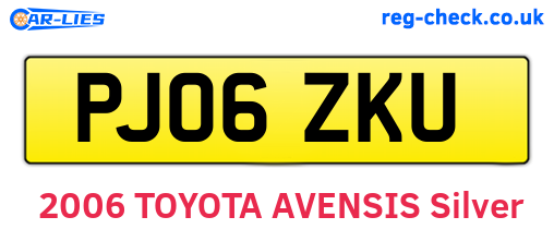 PJ06ZKU are the vehicle registration plates.