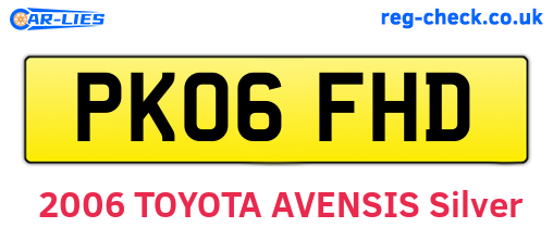PK06FHD are the vehicle registration plates.