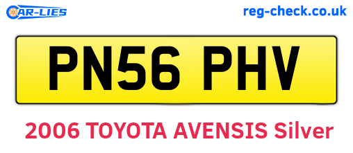 PN56PHV are the vehicle registration plates.