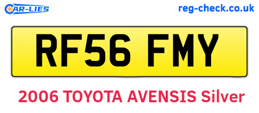 RF56FMY are the vehicle registration plates.