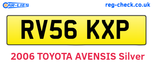 RV56KXP are the vehicle registration plates.