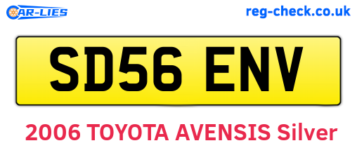 SD56ENV are the vehicle registration plates.