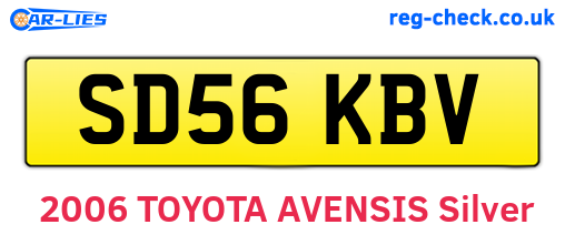 SD56KBV are the vehicle registration plates.