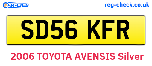 SD56KFR are the vehicle registration plates.