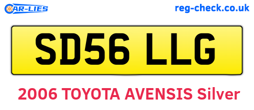 SD56LLG are the vehicle registration plates.