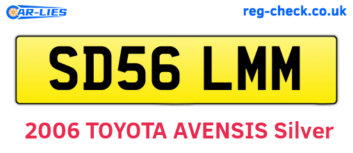 SD56LMM are the vehicle registration plates.