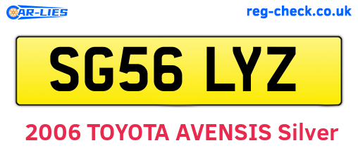 SG56LYZ are the vehicle registration plates.