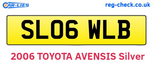 SL06WLB are the vehicle registration plates.