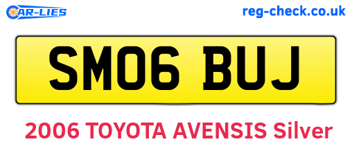 SM06BUJ are the vehicle registration plates.