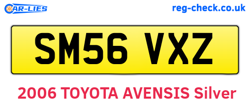 SM56VXZ are the vehicle registration plates.