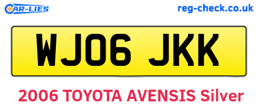 WJ06JKK are the vehicle registration plates.