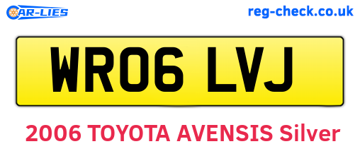 WR06LVJ are the vehicle registration plates.