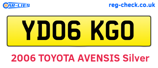 YD06KGO are the vehicle registration plates.