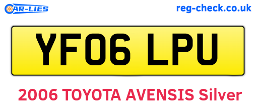 YF06LPU are the vehicle registration plates.