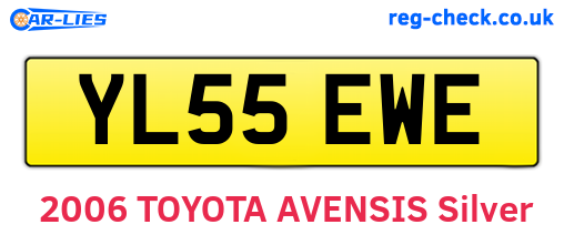 YL55EWE are the vehicle registration plates.