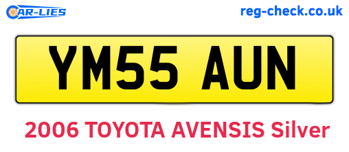 YM55AUN are the vehicle registration plates.