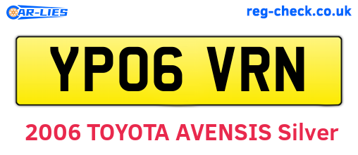 YP06VRN are the vehicle registration plates.