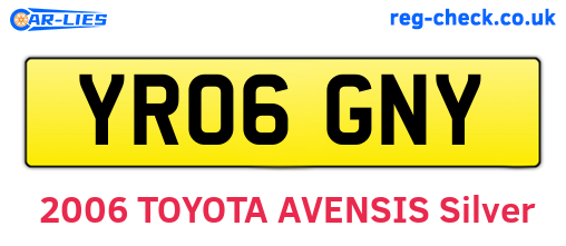 YR06GNY are the vehicle registration plates.