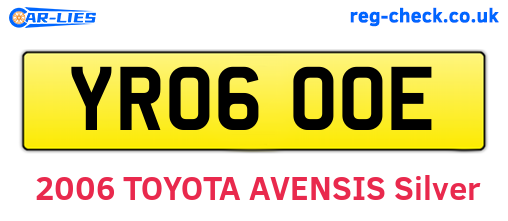 YR06OOE are the vehicle registration plates.