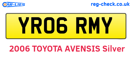 YR06RMY are the vehicle registration plates.