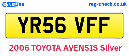YR56VFF are the vehicle registration plates.