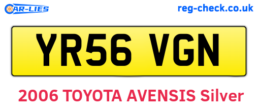 YR56VGN are the vehicle registration plates.