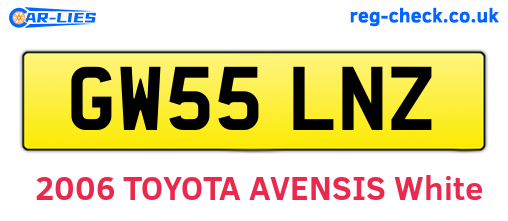 GW55LNZ are the vehicle registration plates.
