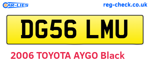 DG56LMU are the vehicle registration plates.