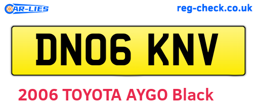 DN06KNV are the vehicle registration plates.
