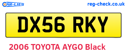 DX56RKY are the vehicle registration plates.