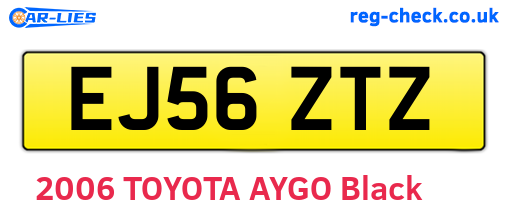 EJ56ZTZ are the vehicle registration plates.