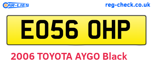 EO56OHP are the vehicle registration plates.